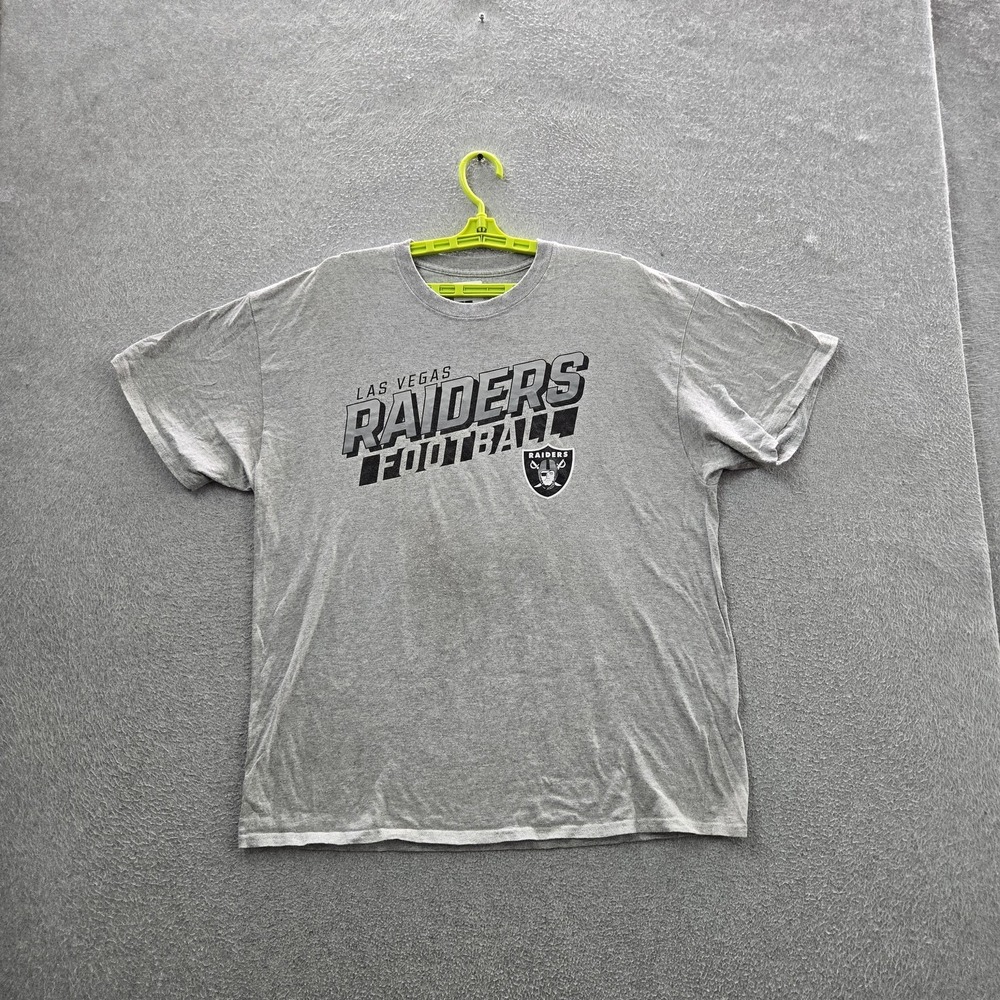 Las Vegas Raiders Men Shirt XL Gray NFL Team Apparel Graphic Raiders Logo